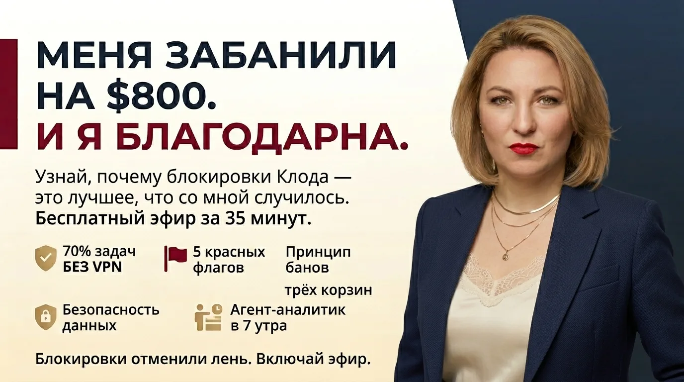🔥 За 2 месяца мне забанили четыре аккаунта Клода. По 200 баксов каждый.