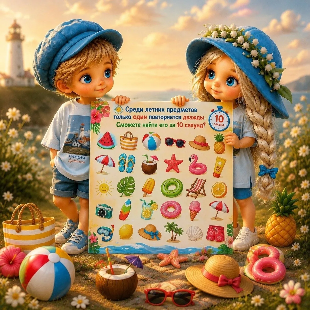 ☀️ Летняя разминка для мозга!

Солнце, пляж, каникулы... А давайте-ка проверим вашу зоркость? 👓

Пе