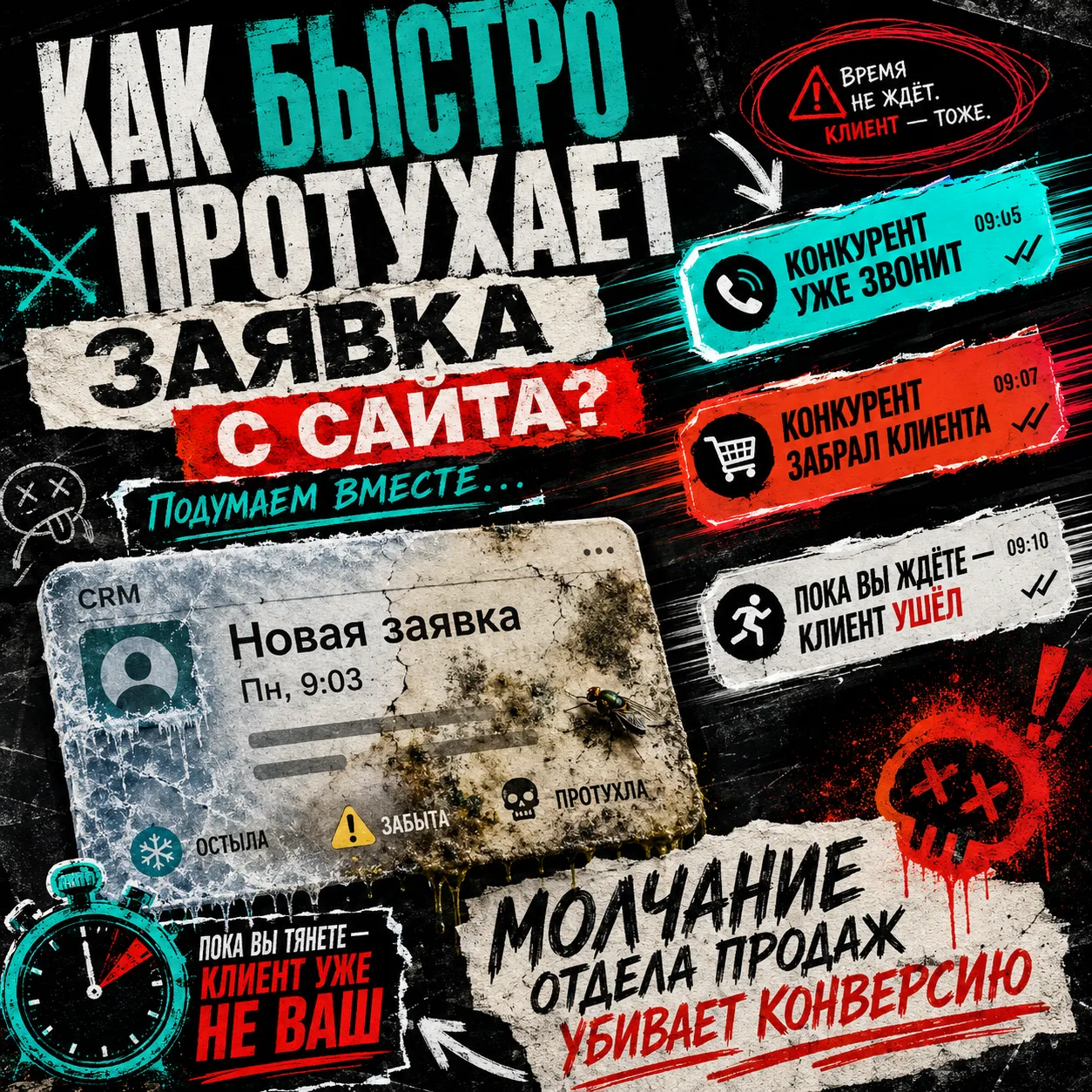 Как быстро протухает заявка с сайта? Подумаем вместе...