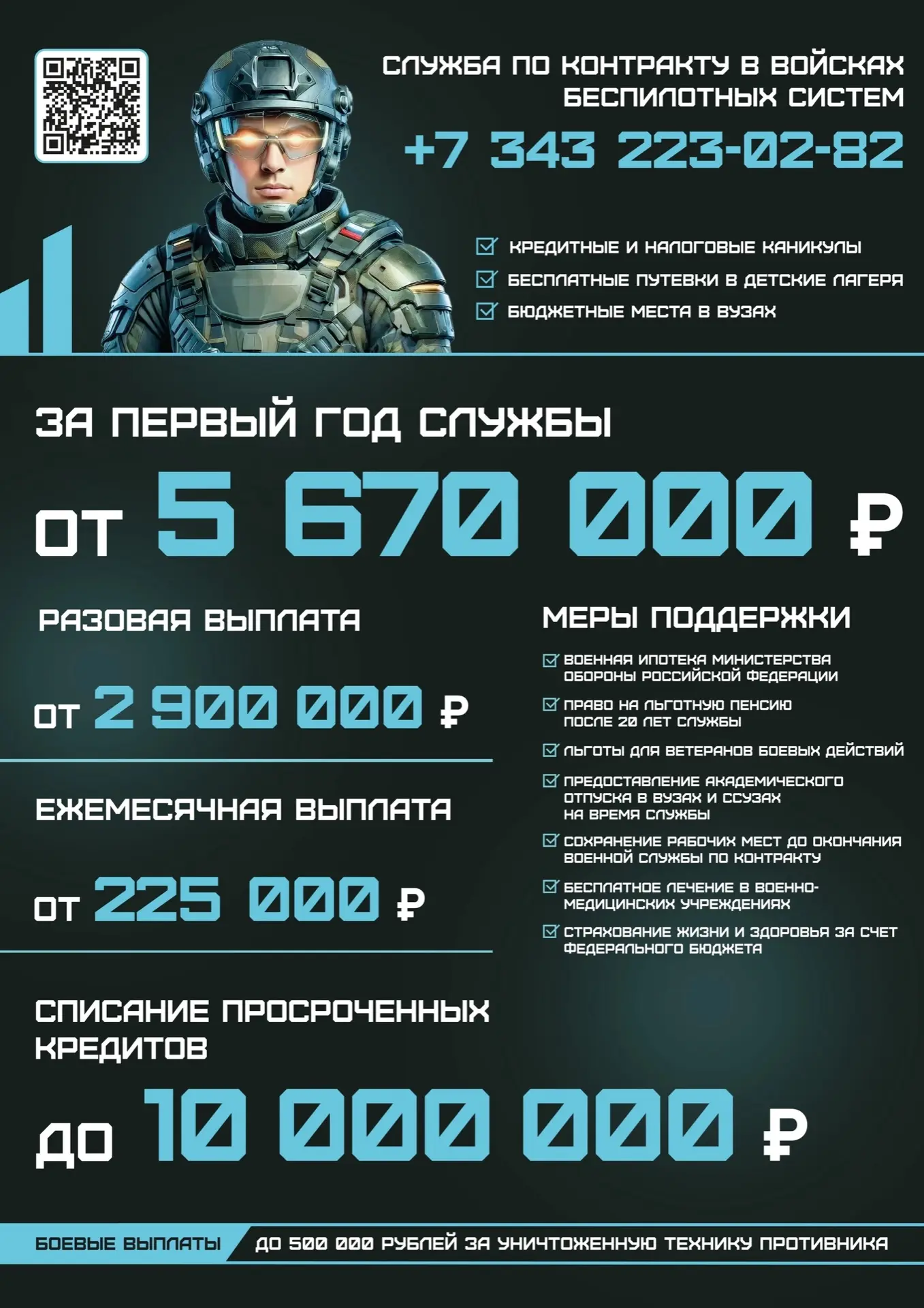 ‼СЛУЖБА ПО КОНТРАКТУ В ВОЙСКАХ БЕСПИЛОТНЫХ СИСТЕМ 
 
#КонтрактнаяСлужбаУрал