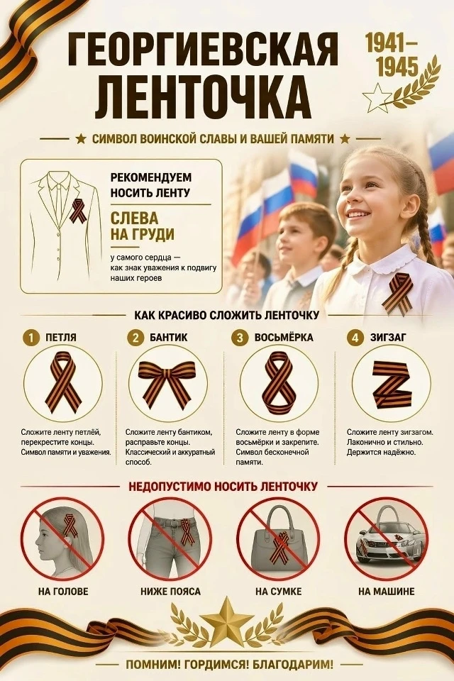 Акция «Георгиевская ленточка»: помним и чтим!