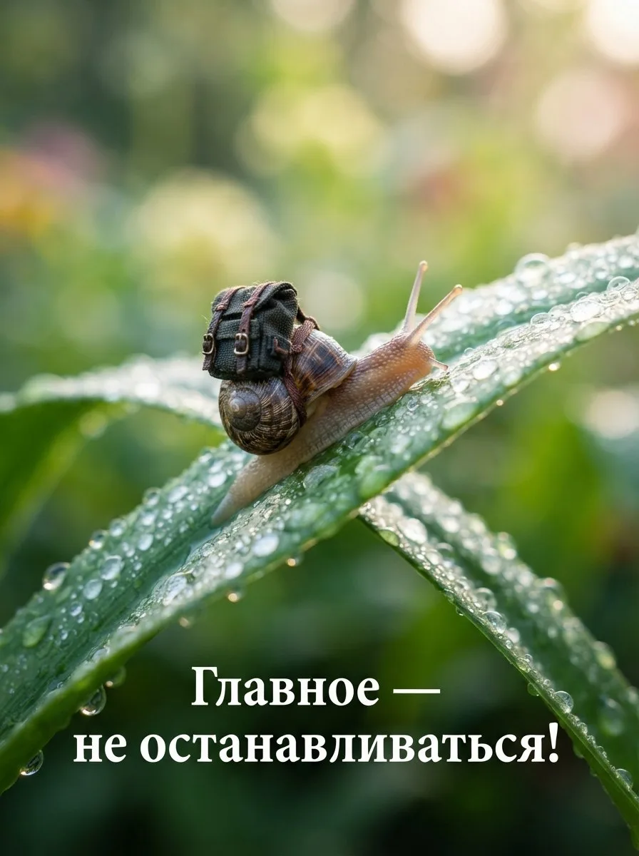 Главное — не останавливаться! Даже если путь кажется долгим, а ноша тяжёлой, каждый шаг...