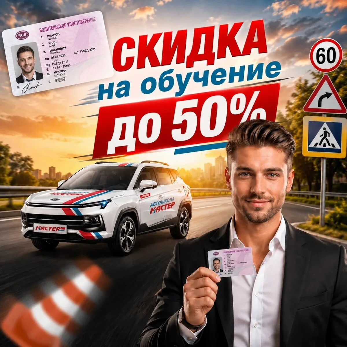 Сочи! Скидка до 50% на обучение в автошколе!
