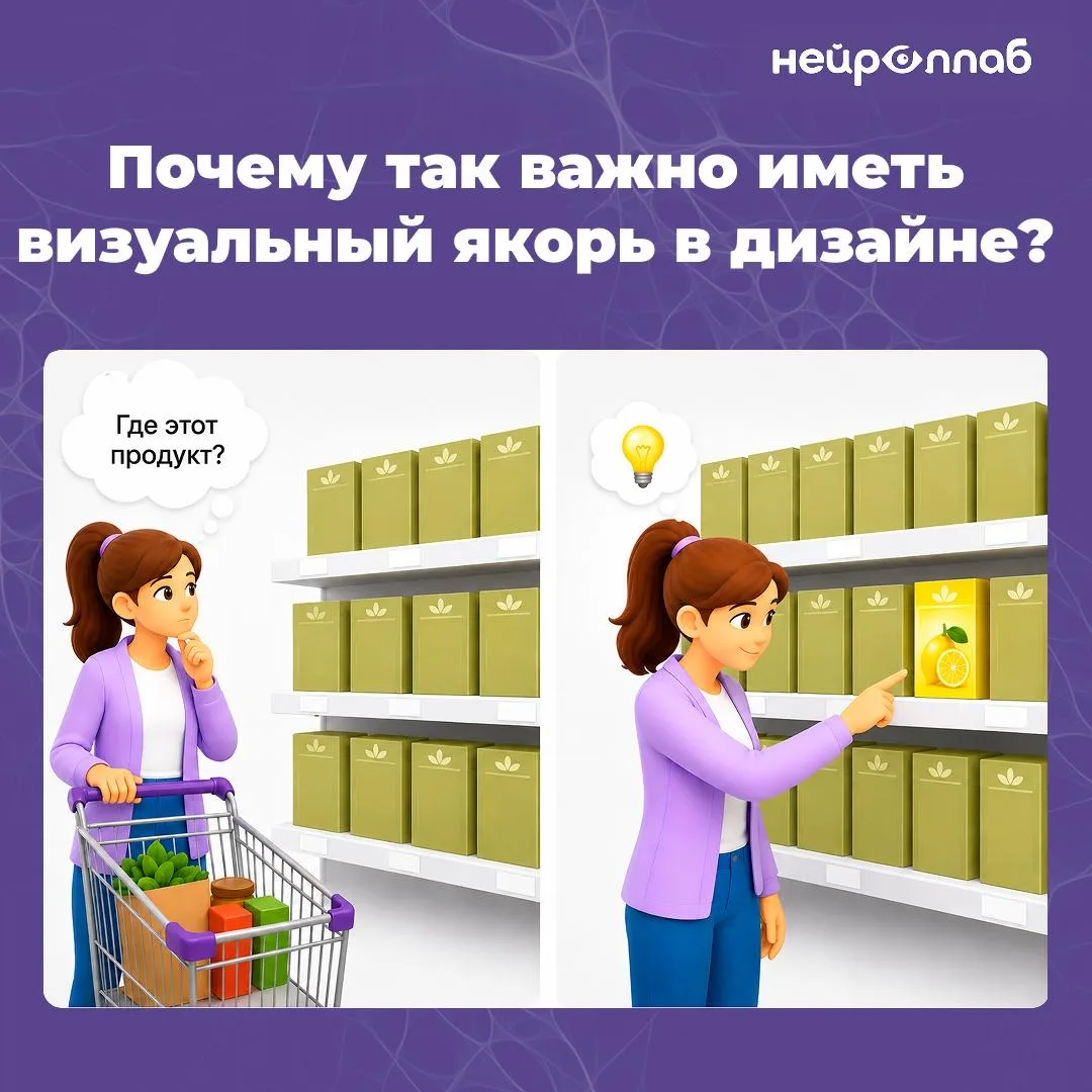 Почему так важно иметь визуальный якорь в дизайне?