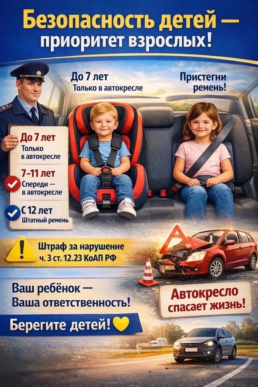 Внимание родители !
В ДТП под Вельском пострадали шесть человек, четверо из них — дети

Вечером 21 и