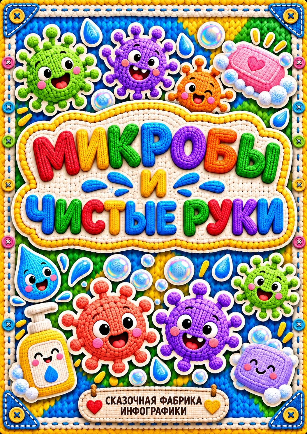 🧼 Моем руки — защищаем себя! 🦠 Микробы повсюду, но чистые руки — лучшая защита! 🛡️