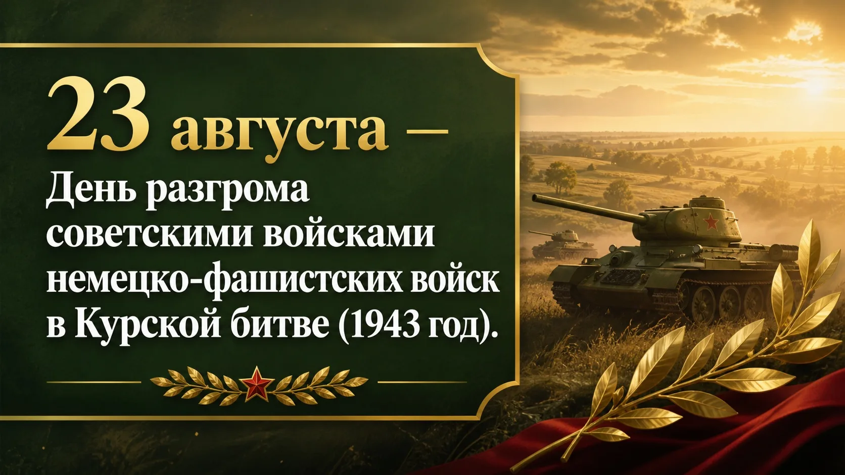 Сегодня — 23 августа. День, который изменил ход войны.
