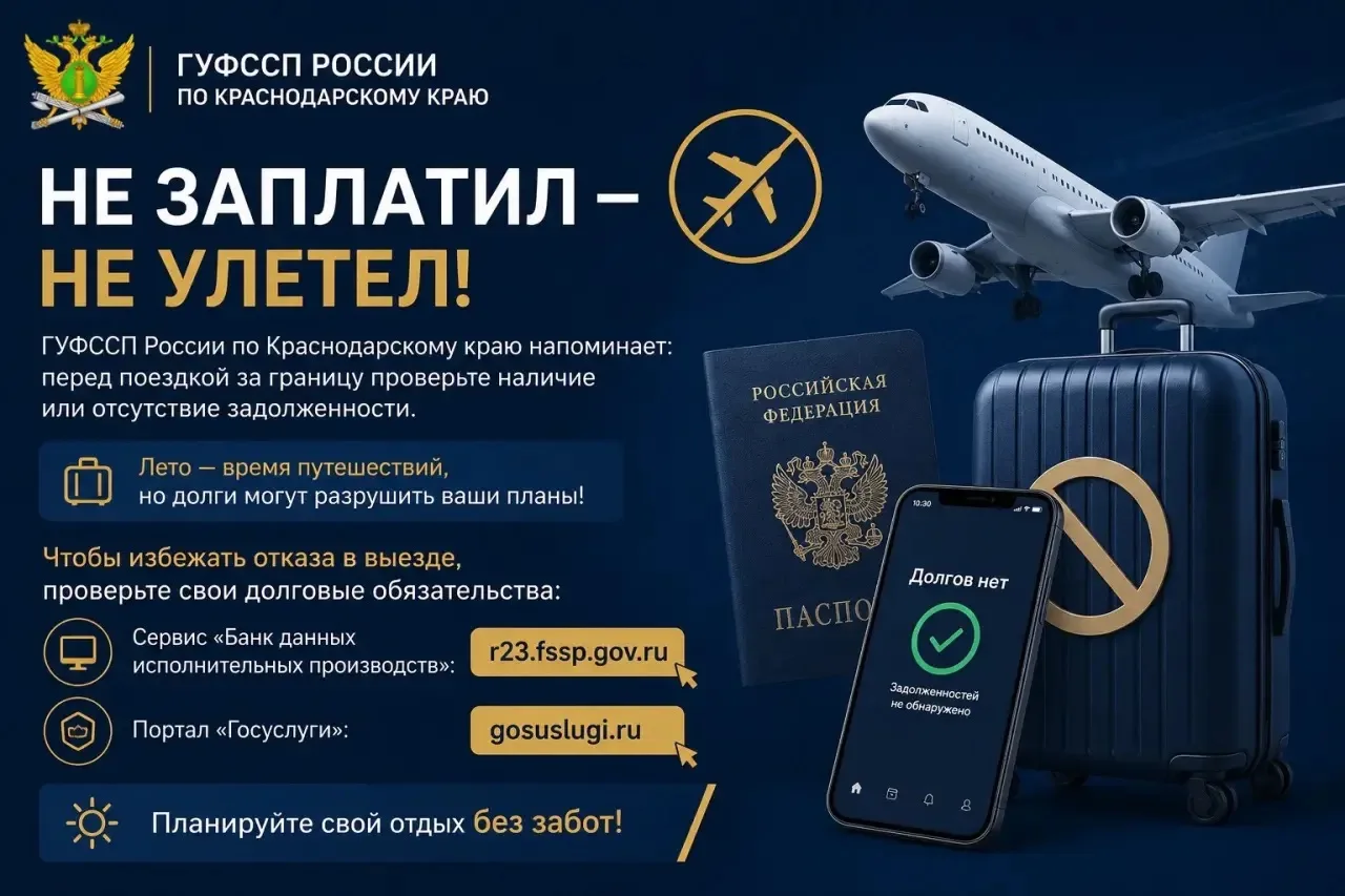 ✈️ Не заплатил — не улетел!

Планируете отпуск или деловую поездку за границу? Перед выездом обязате