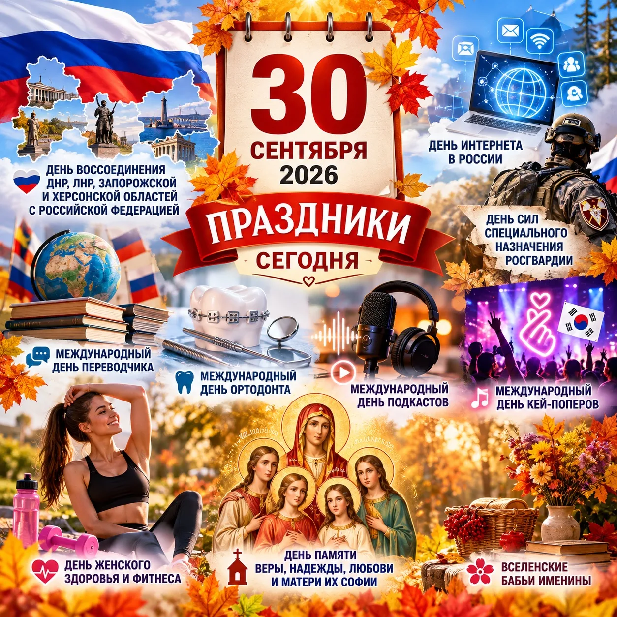 🎉 Праздники сегодня — 30 сентября 2026 🎉