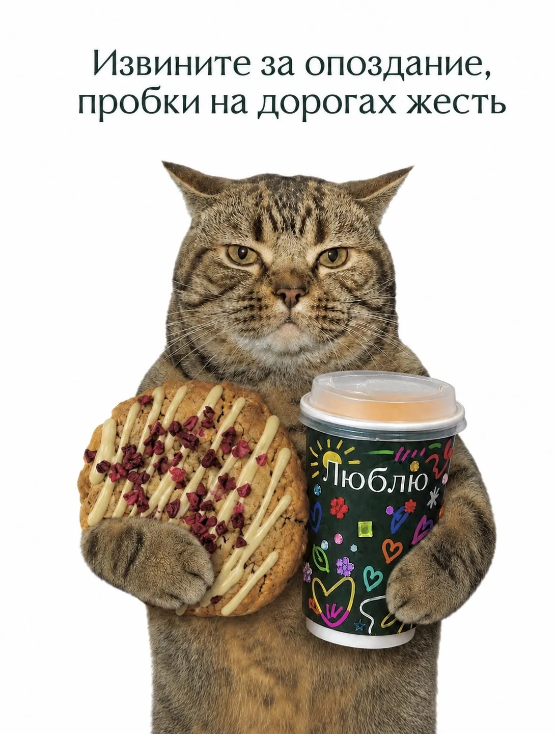 Причина опоздания уважительная: украшали стаканчик ⭐☕️