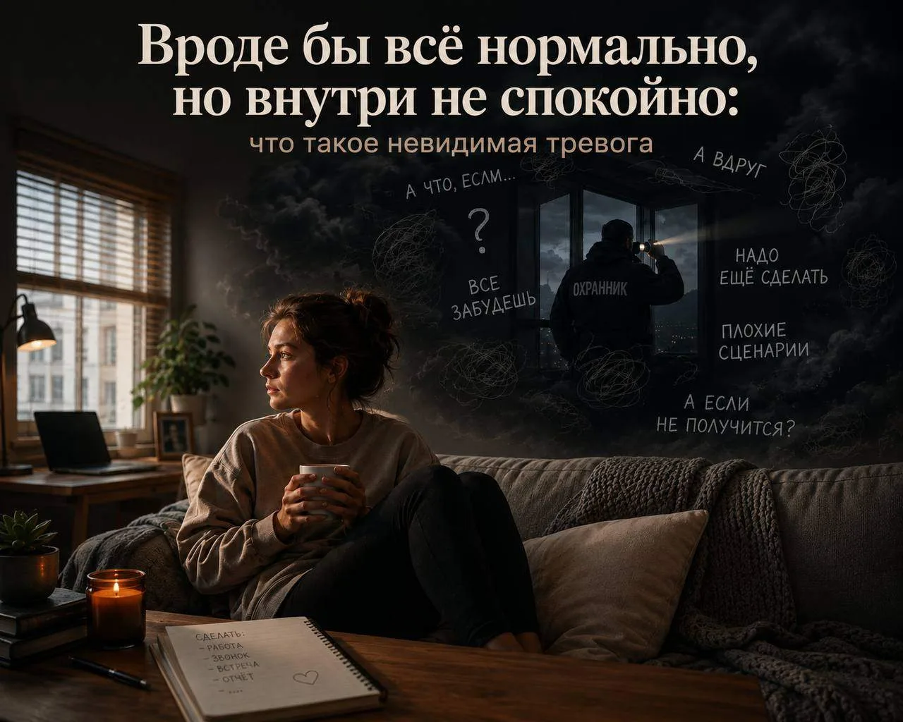 «Вроде бы всё нормально, но внутри не спокойно»: что такое невидимая тревога