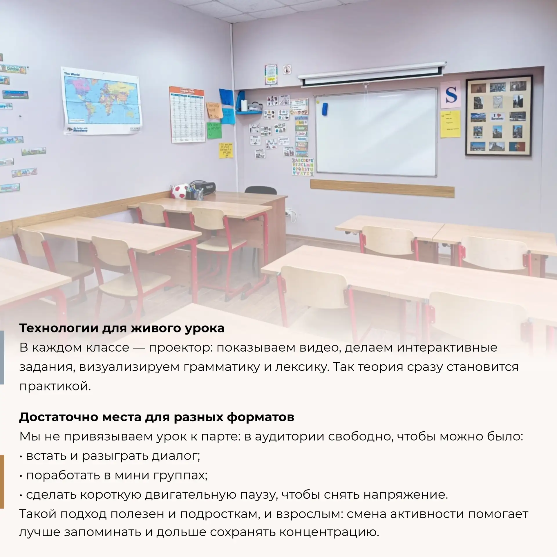 🏫 Пространство, где хочется учиться: как устроены классы в „Интерлингва“ 💛