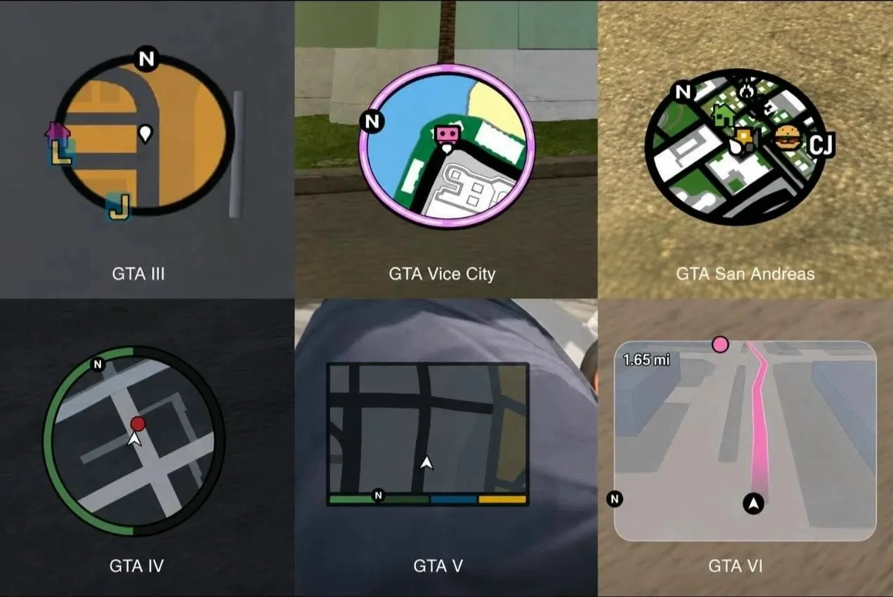 Эволюция мини-карты в разных частях GTA: от третьей до новой части