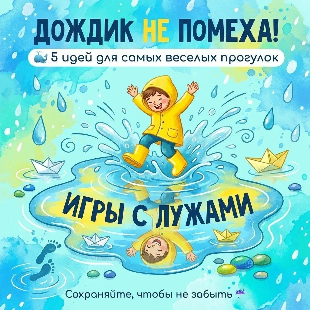 🌧️ Дождливая погода летом - не помеха для весёлых прогулок! ☔ 

Лето - это время приключений! И даж
