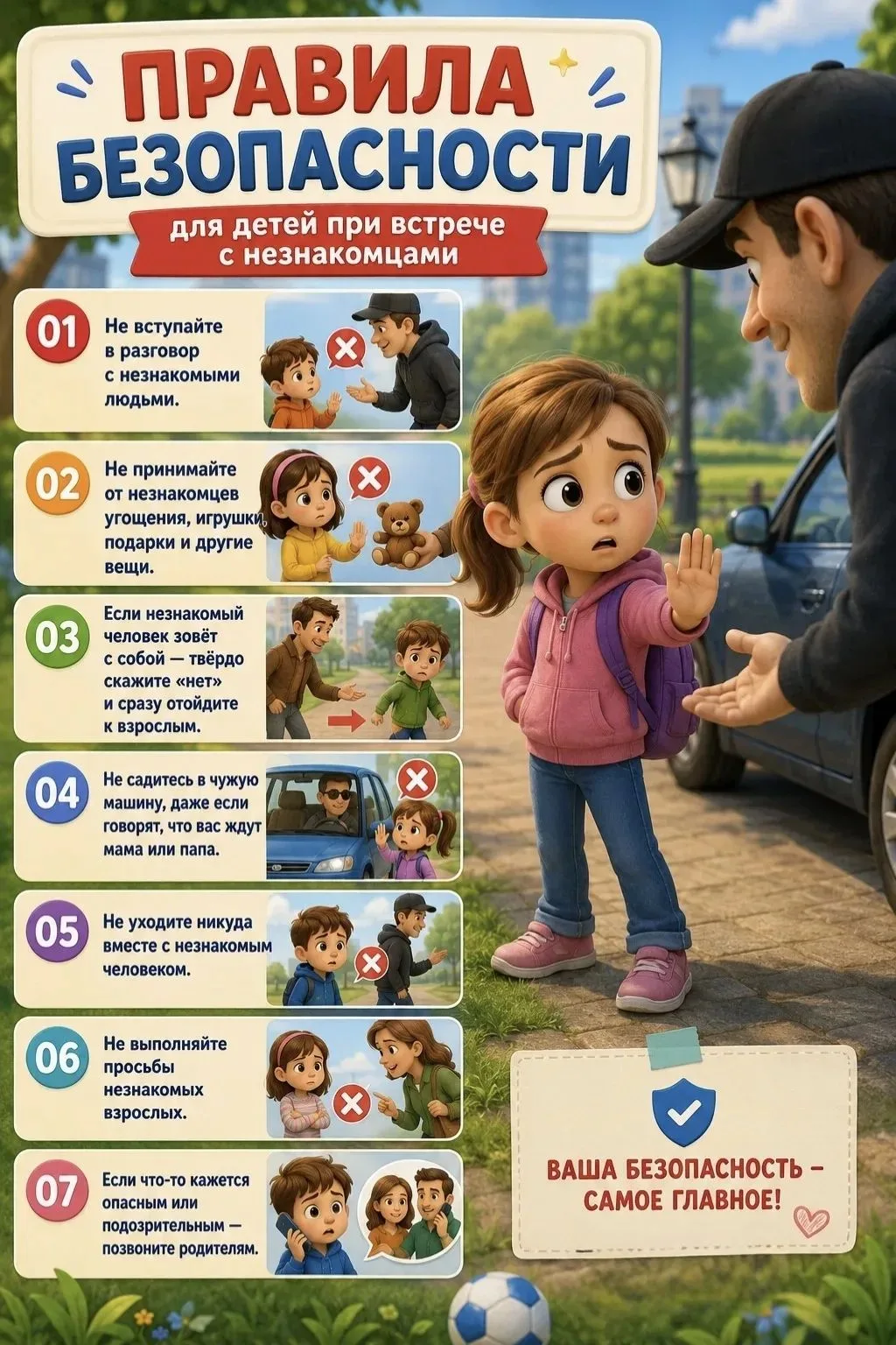 ❗Напоминаем Вам о безопасности детей ❗Уважаемые родители, в карточке 👆 мы собрали глав...