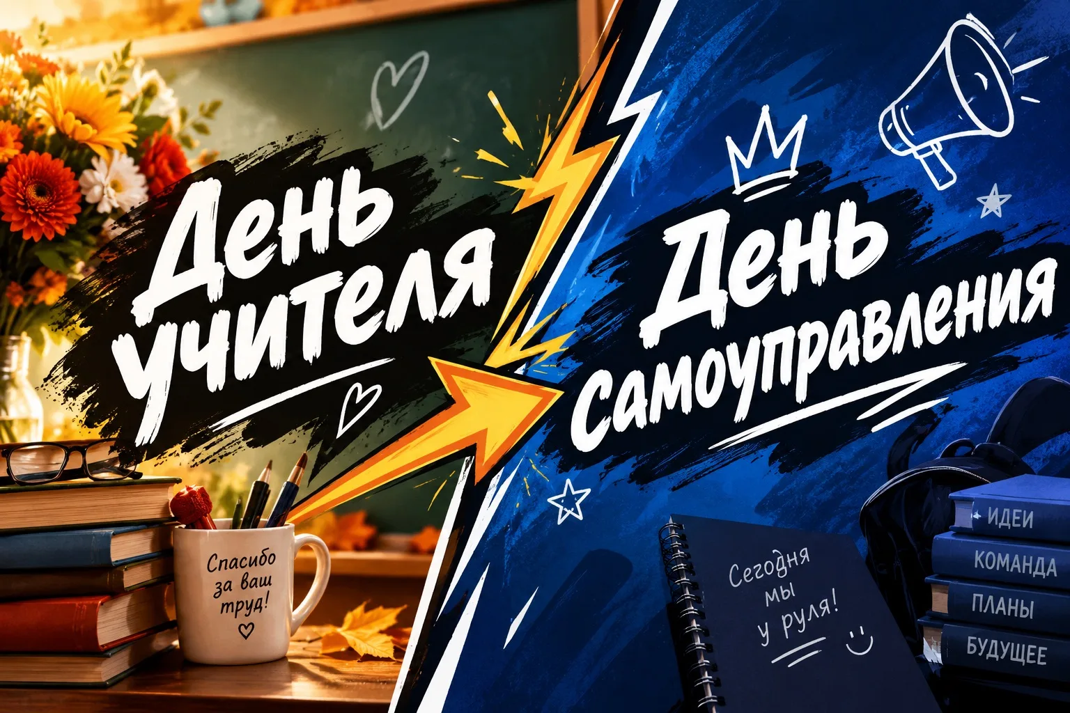 🎉 День учителя и День самоуправления: праздник, который запомнится! 🎉
