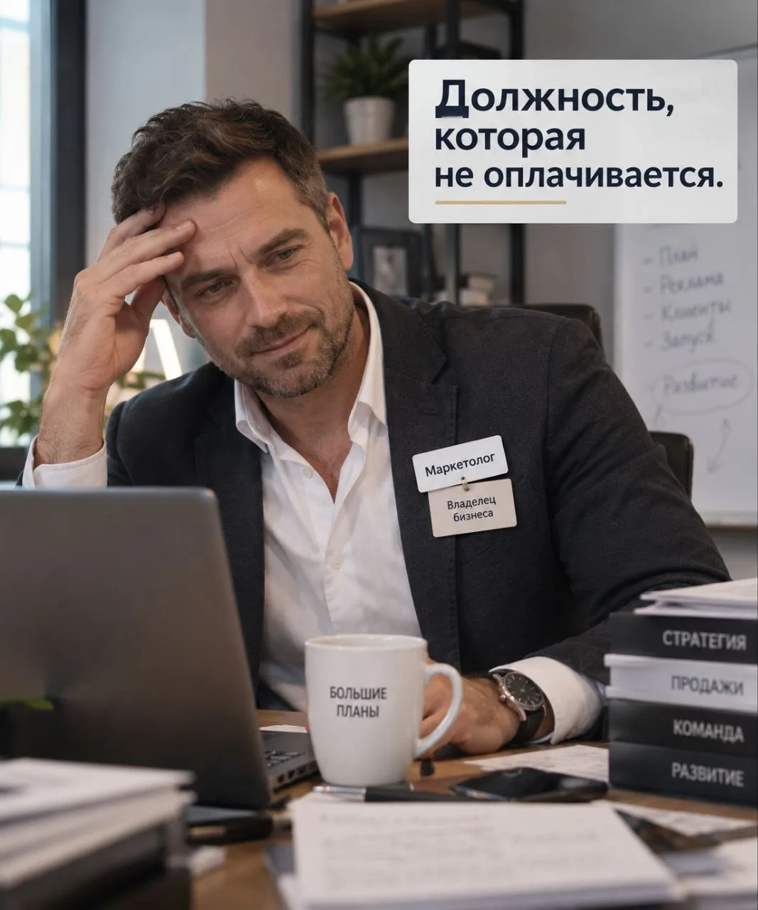 У владельца бизнеса часто есть ещё одна должность, которой нет в штатном расписании: ма...