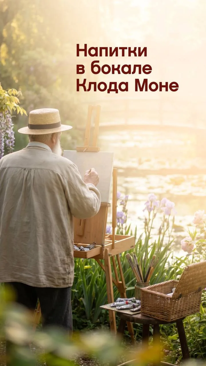 Любимые напитки Клода Моне🍷

Если попытаться представить Клода Моне не только за мольбертом в Живер