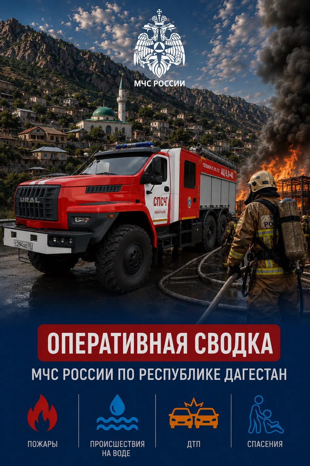 🚨 Оперативная сводка Главного управления МЧС России по Республике Дагестан за прошедшие сутки

Пожа