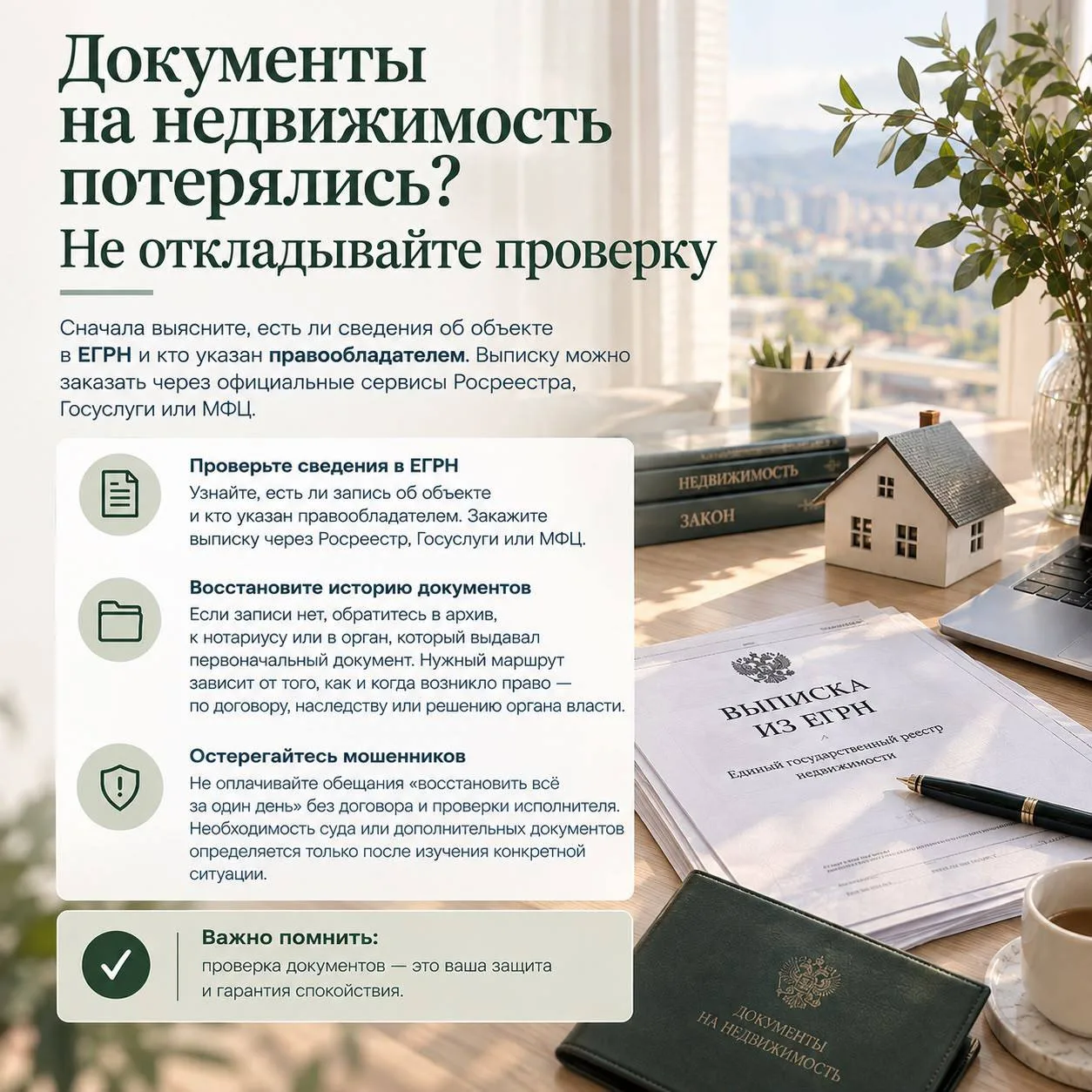 Документы на недвижимость потерялись? Не откладывайте проверку