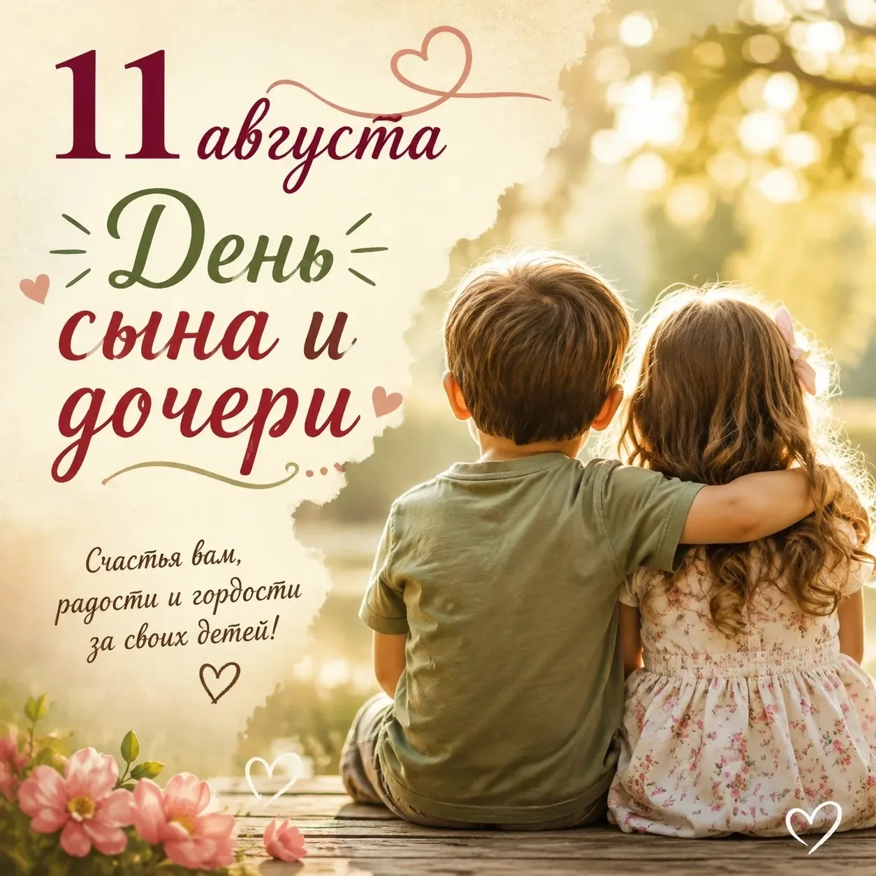 Сегодня, 11 августа — День сына и дочери.