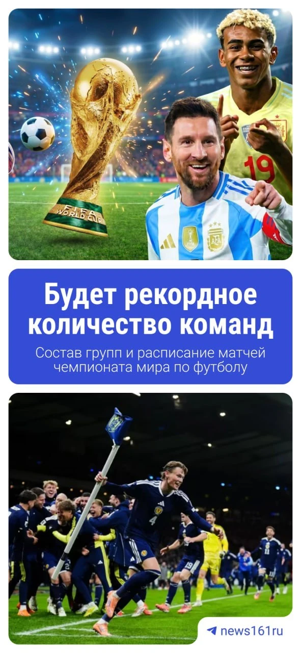 ⚽️ Сегодня стартует Чемпионат мира-2026 по футболу