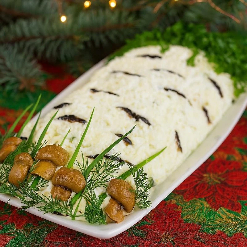 ВАУ, КАКОЙ КРАСИВЫЙ САЛАТ! УЖЕ ПРЕДВКУШАЮ, КАК БУДУ ГОТОВИТЬ ЕГО НА НОВЫЙ ГОД — НЕЖНЫЙ,...