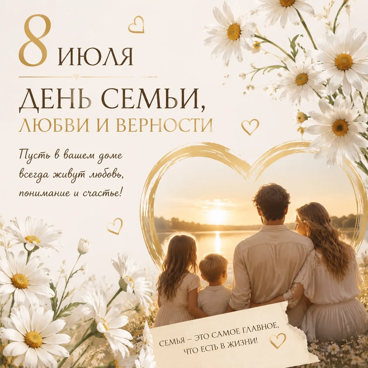 С Днём семьи, любви и верности! 💞

Сегодня, 8 июля, мы отмечаем один из самых тёплых и душевных пра