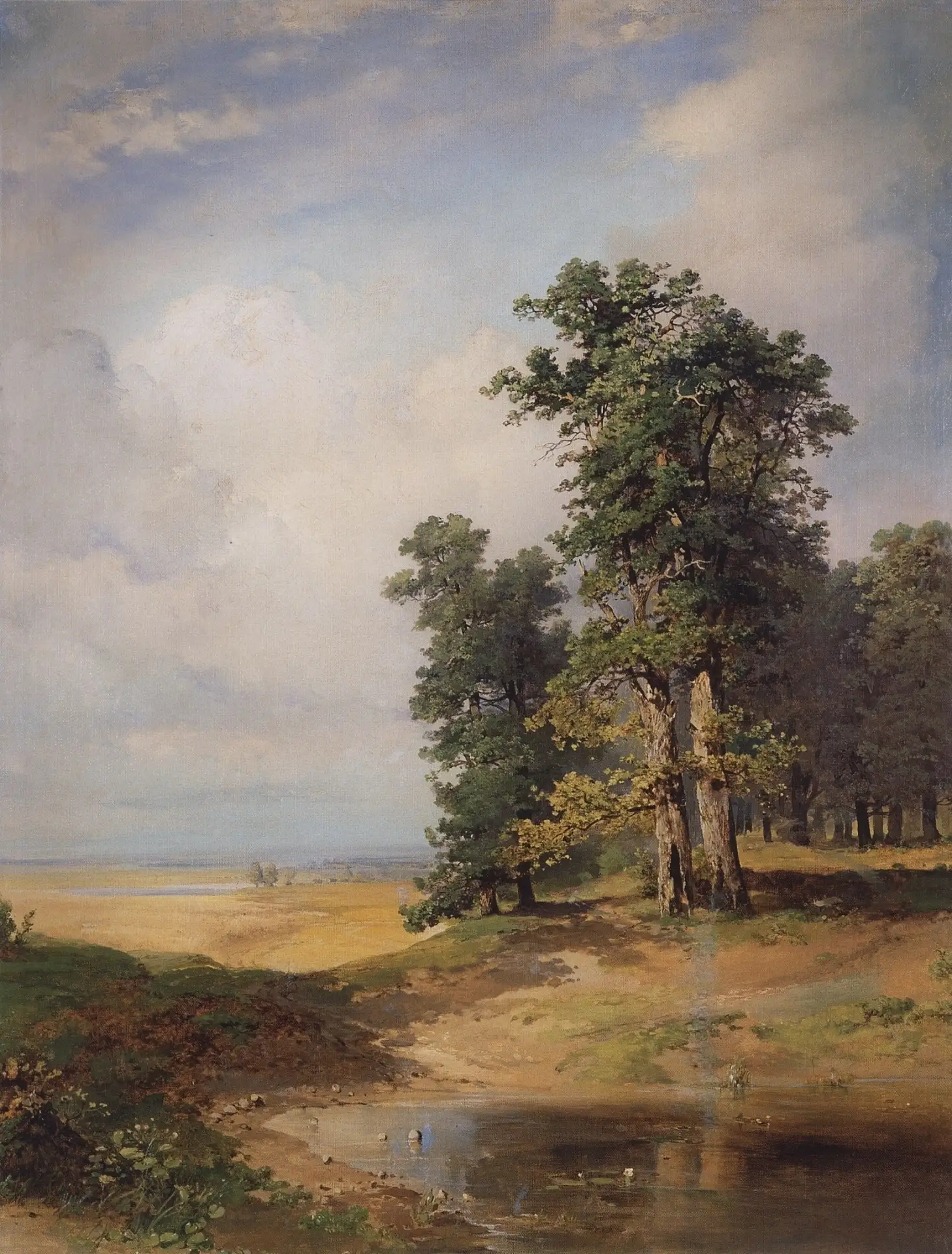 "Летний пейзаж с дубами", середина 1850х
