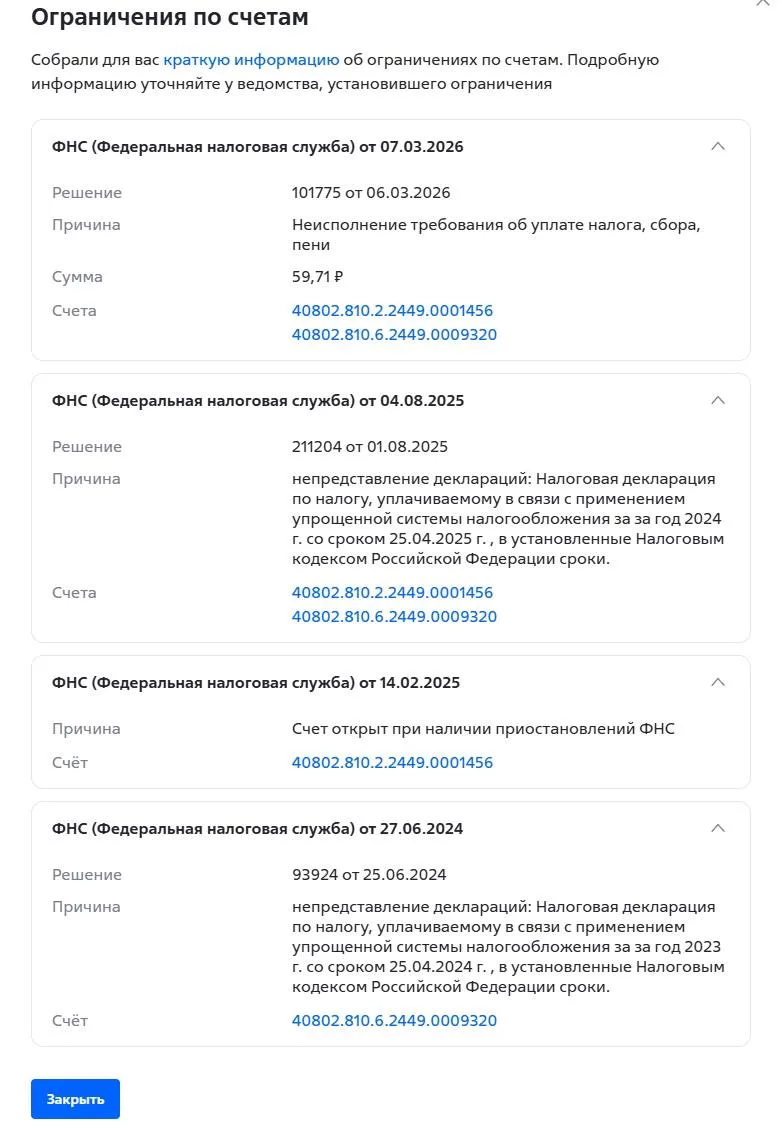 Восстановление бухгалтерского учета и фильтры по налогам у банков