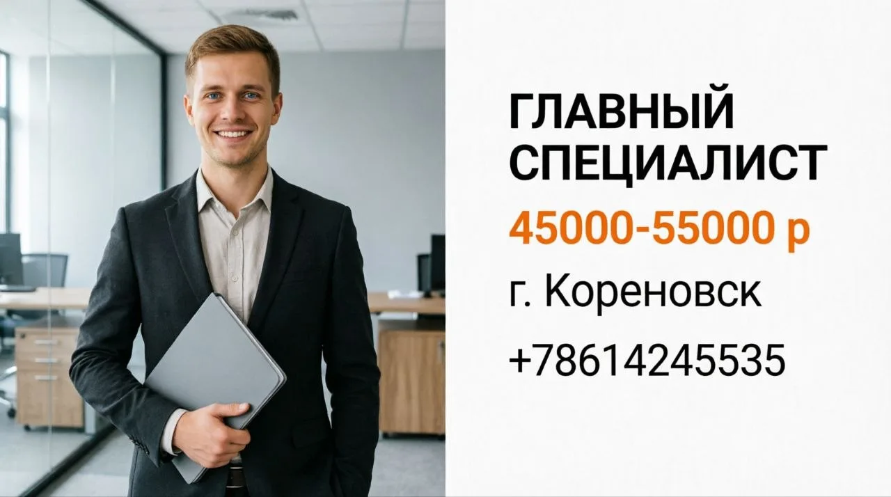 ГЛАВНЫЙ СПЕЦИАЛИСТ | 45000-55000 р