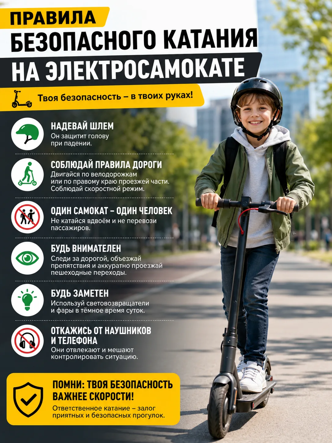 🛴🚲🚗 Каникулы начались! Время отдыха и важных правил 🌞