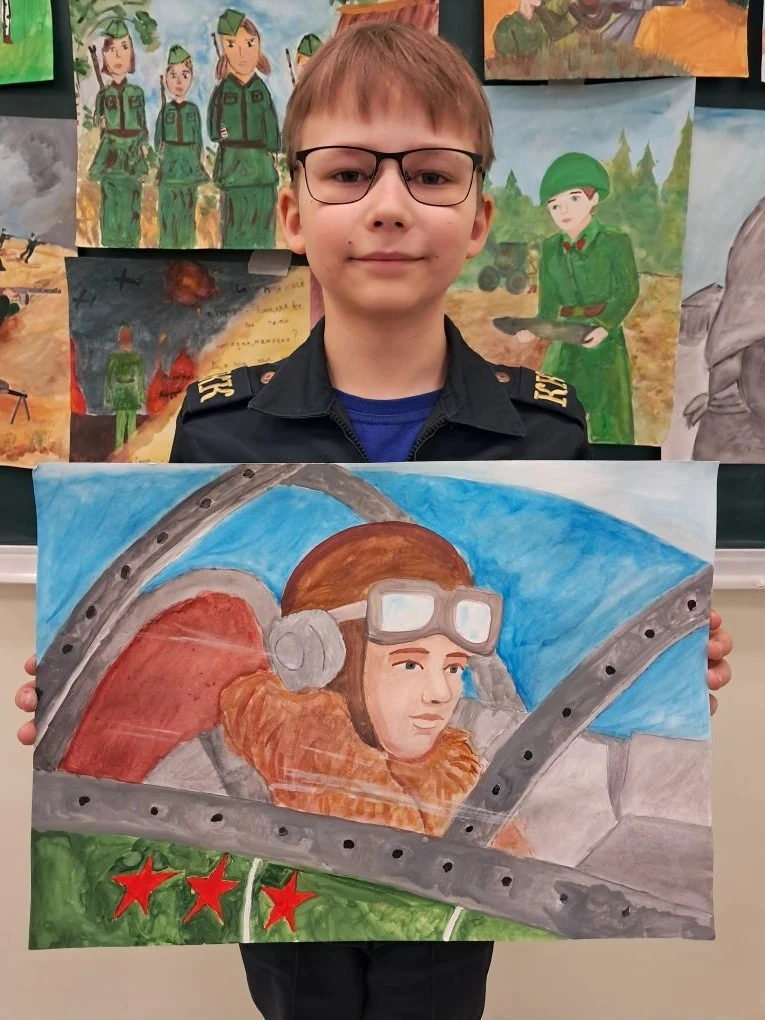 К Великой Победе ученики нашей школы под чутким руководством учителя изобразительного искусства Панф