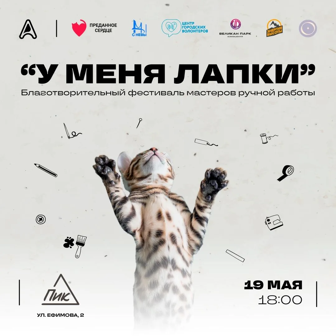 🐾 Благотворительный фестиваль «У меня лапки» пройдет уже сегодня в ТРК «ПИК»