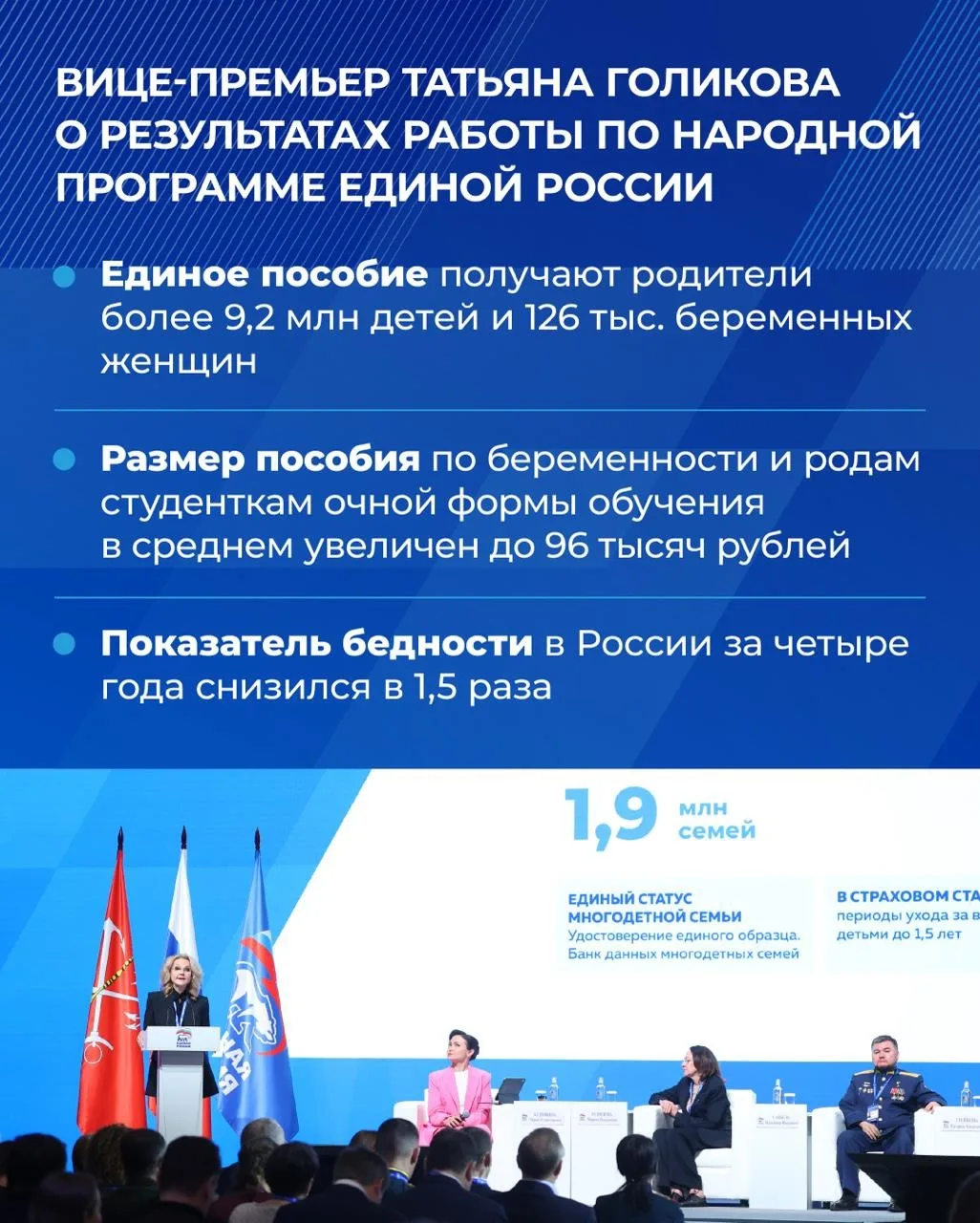 Поддержка семей и развитие медицины — важные направления народной программы Единой России.   Вице-пр