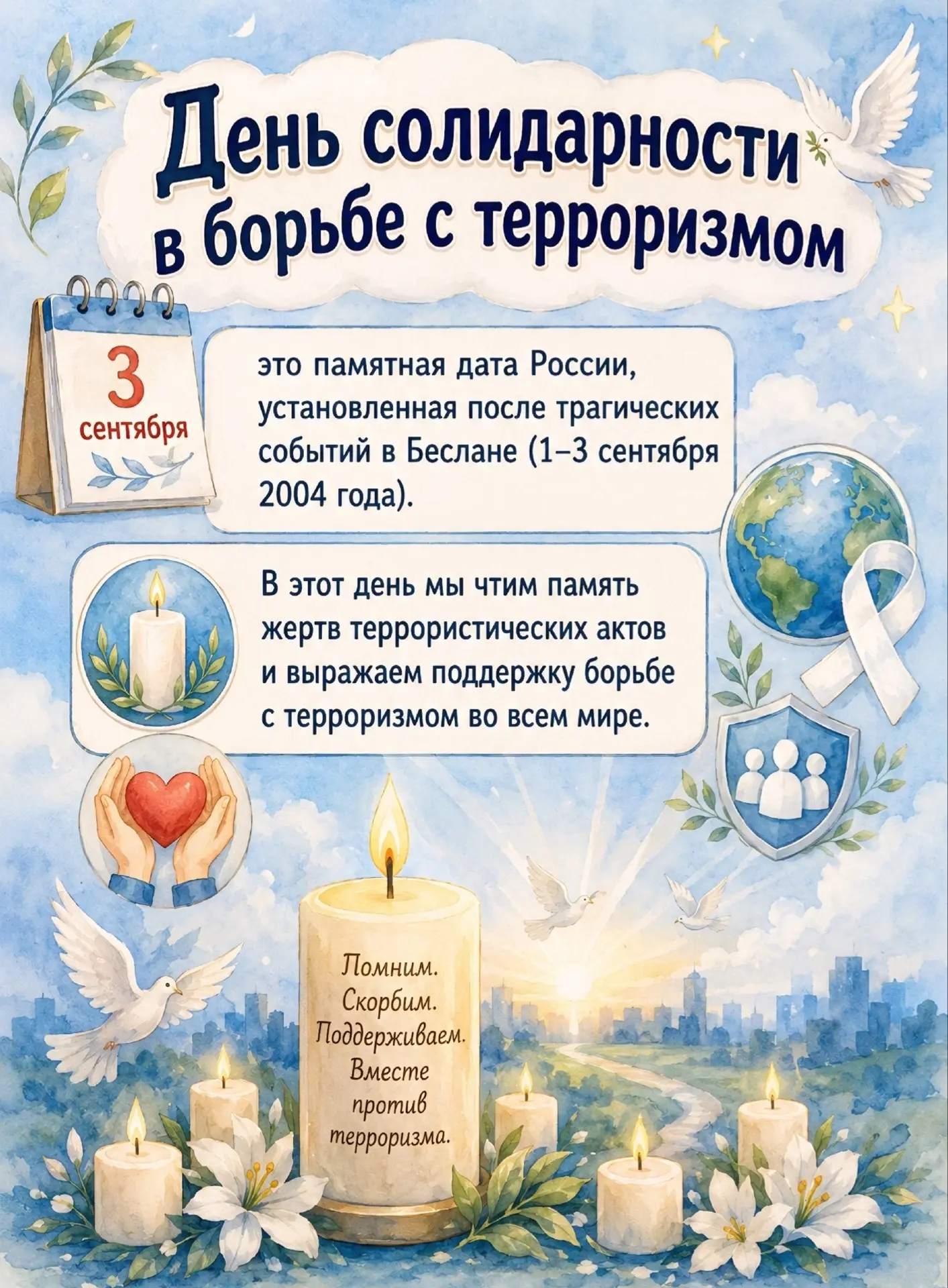 3 сентября — День, когда мы становимся ещё ближе 🕯🤍