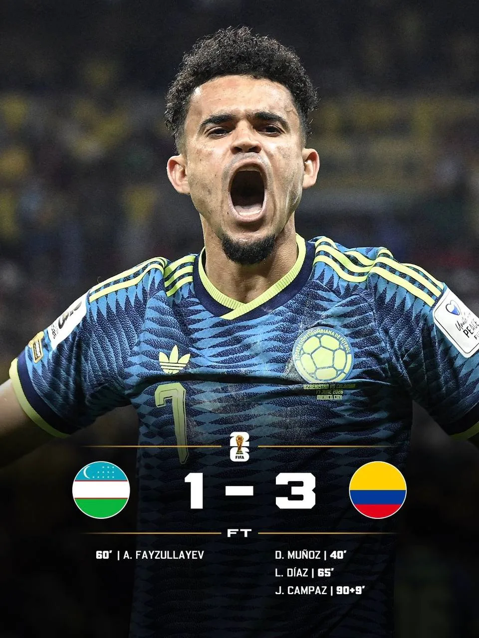 ⚡️🇺🇿 Узбекистан забил свой первый гол в истории ЧМ!
