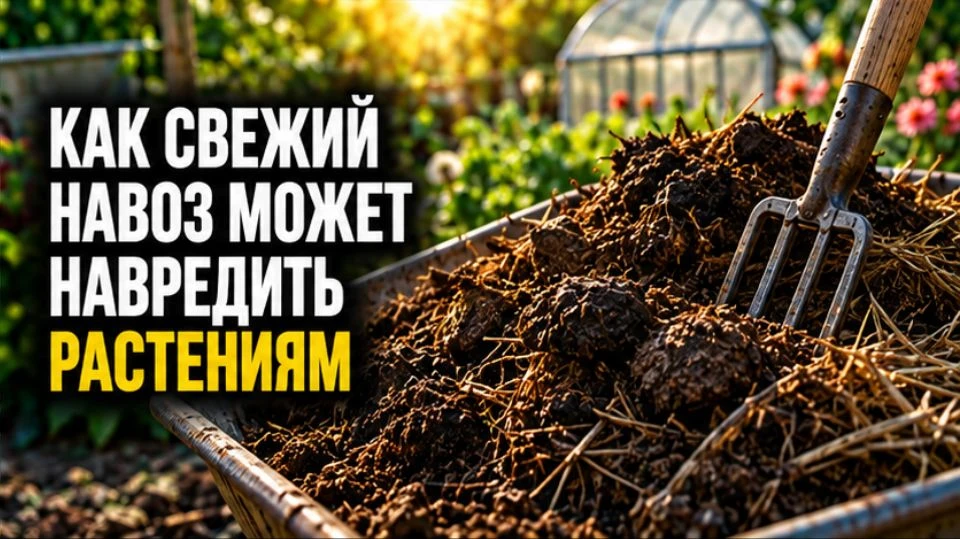 Как свежий навоз может навредить растениям