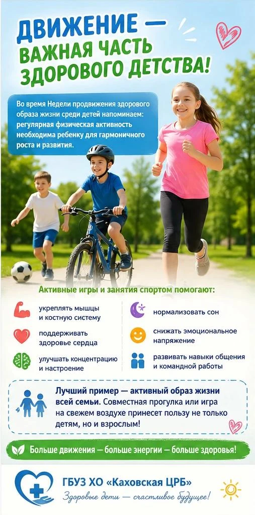 🏃‍♀️🚴‍♂️🤸 Движение — важная часть здорового детства!