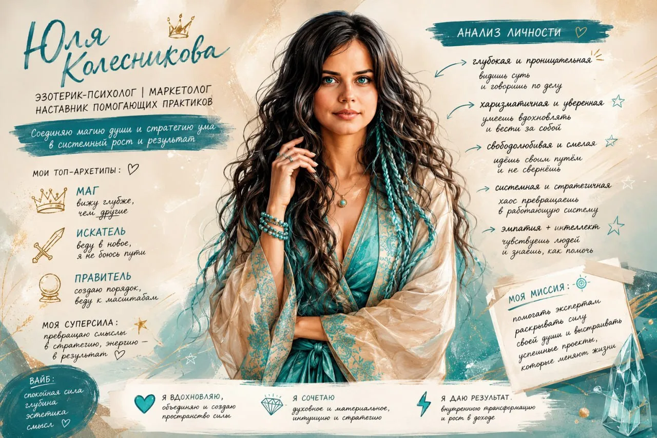 ИИ за минуту оформил личный бренд по моим архетипам 🧘‍♀️