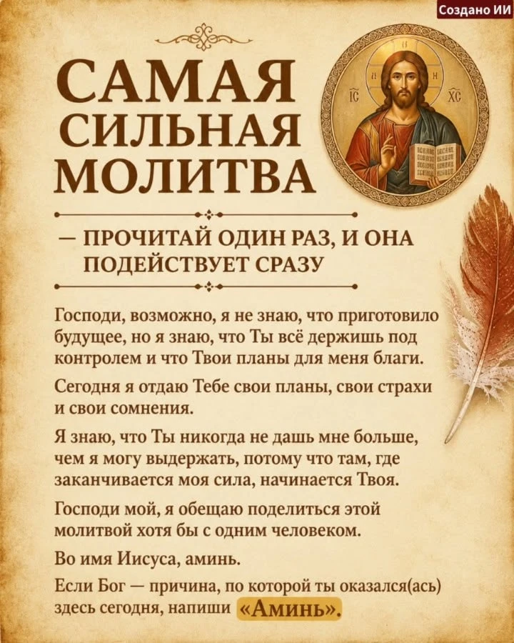 Сильная молитва🌟