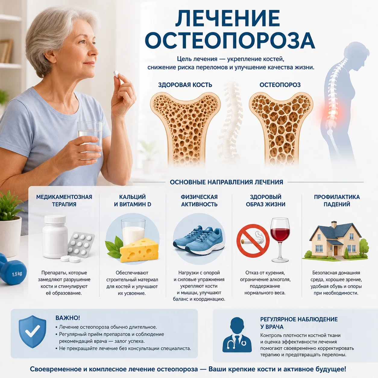 🦴 Остеопороз: тихая угроза для ваших костей

Многие списывают боли в спине, снижение роста и хрупко