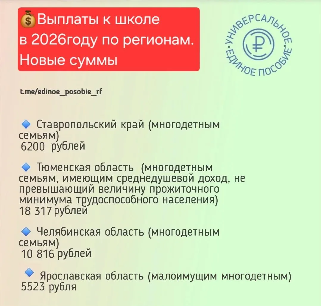 Изображение 6 к публикации «Единое пособие | ПОСОБИЯ»