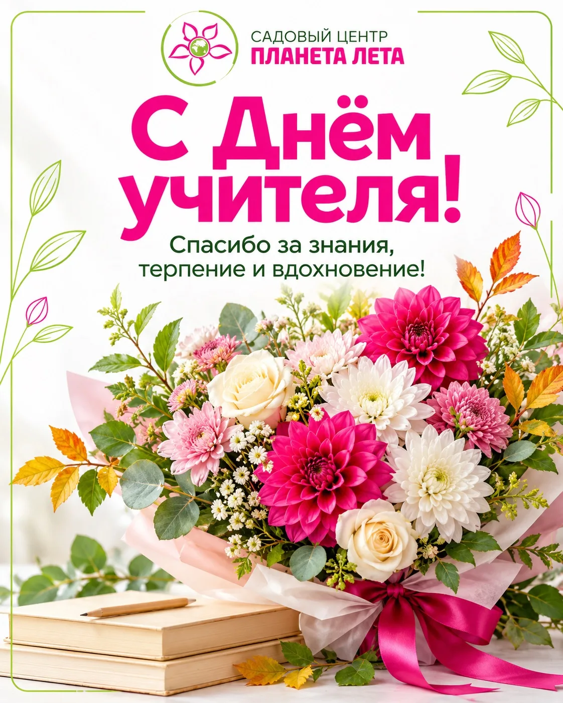 🌸 С Днём учителя! 🌿