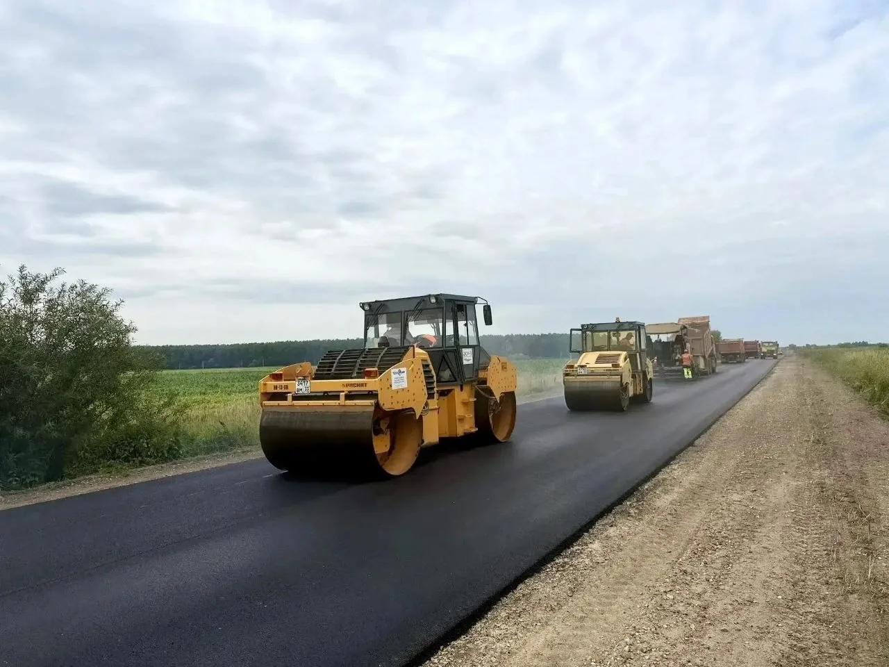🚧 Начался ремонт дороги от Лемешек до Сокола