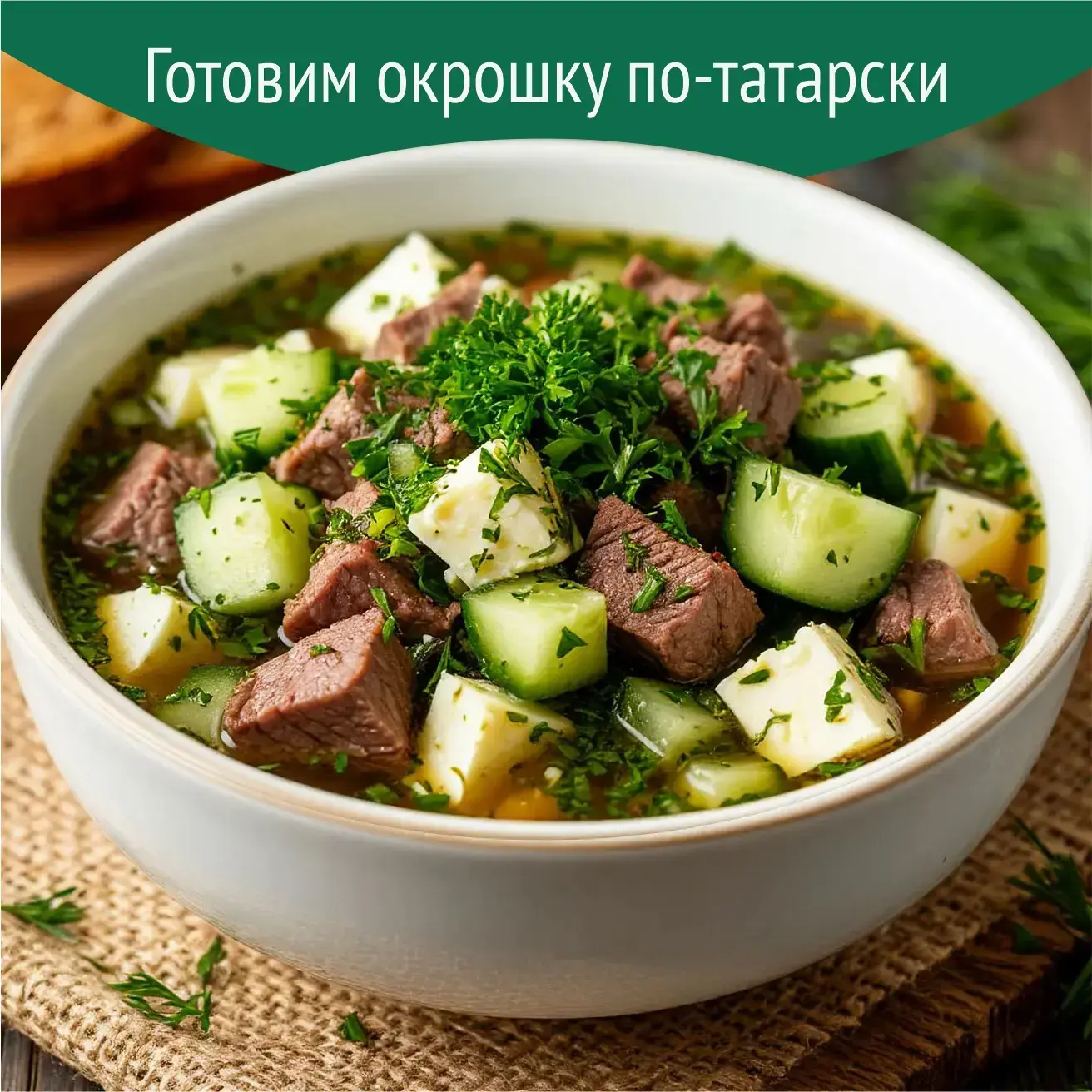 Сытно-колоритно: окрошка по-татарски😎