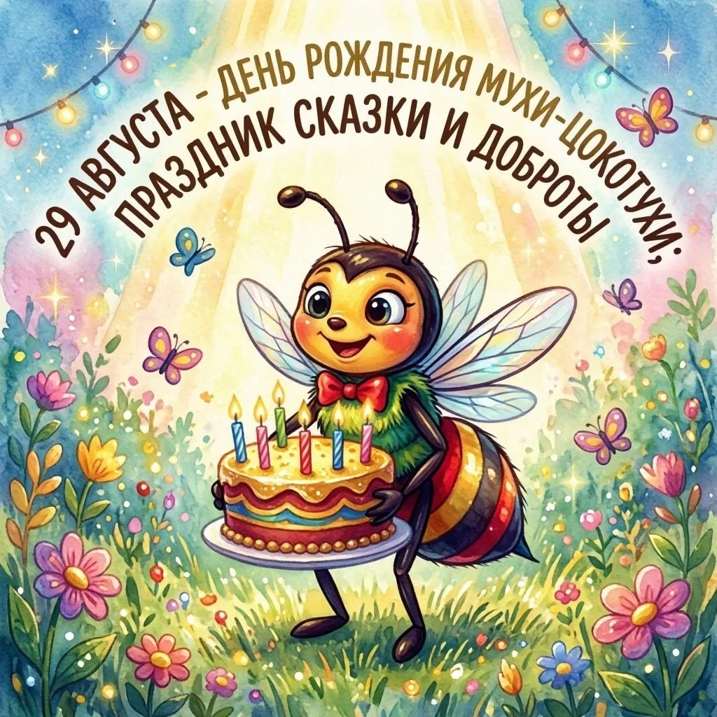 🎂 29 августа – День рождения Мухи-Цокотухи: праздник сказки и доброты