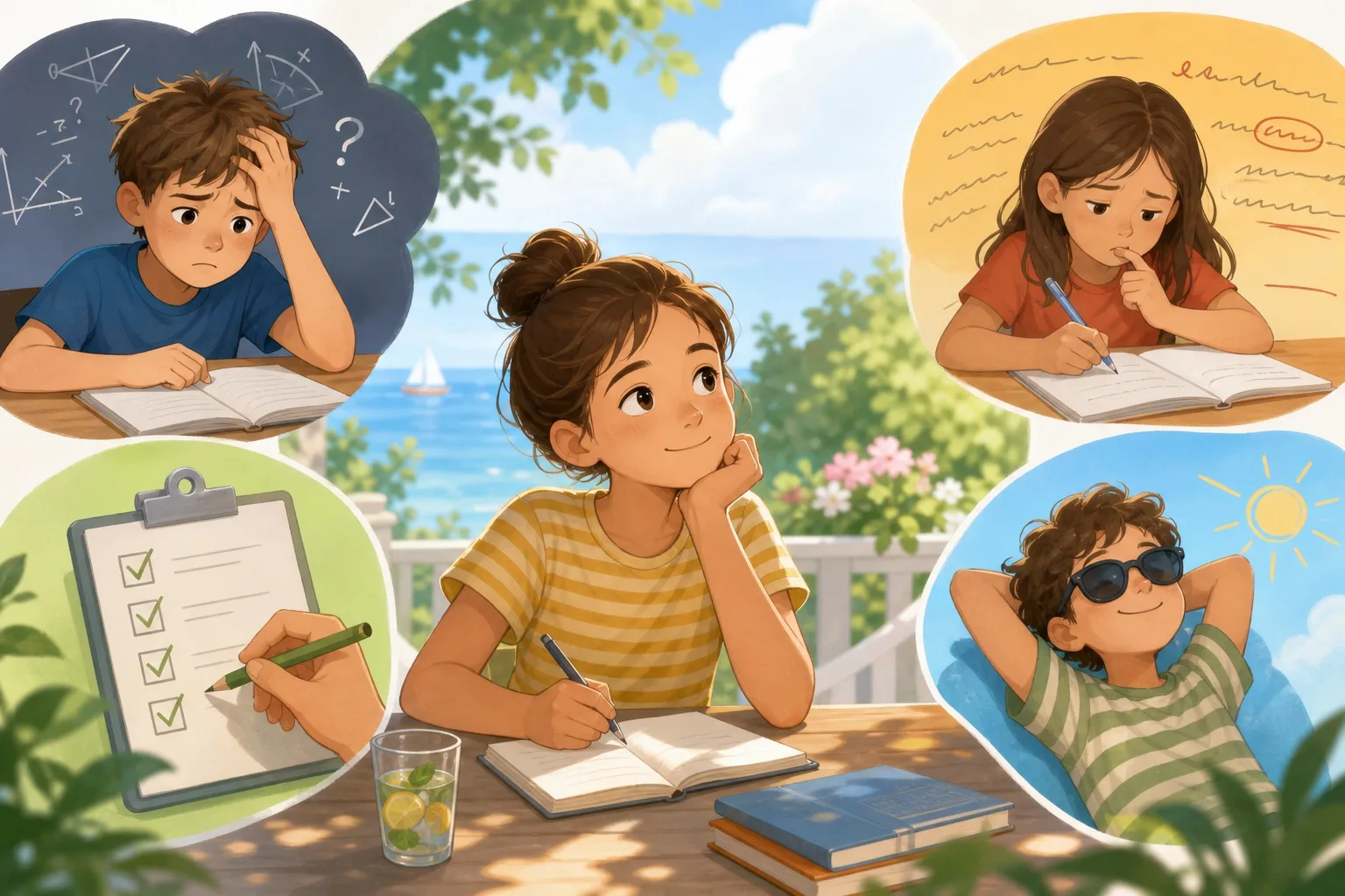 Дорогие наши школьники и их родители! 😀
🌄«За лето часть знаний может подзабыться — но у всех по ра
