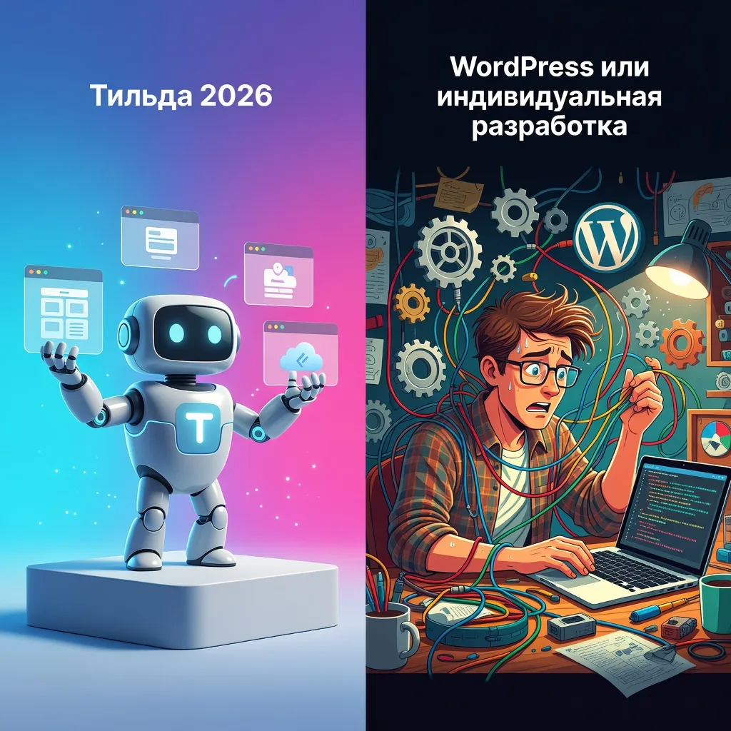 Эй, друзья! 😎 Вы в поиске сайта для бизнеса? Вот классическая дилемма: Tilda, WordPress или индивид