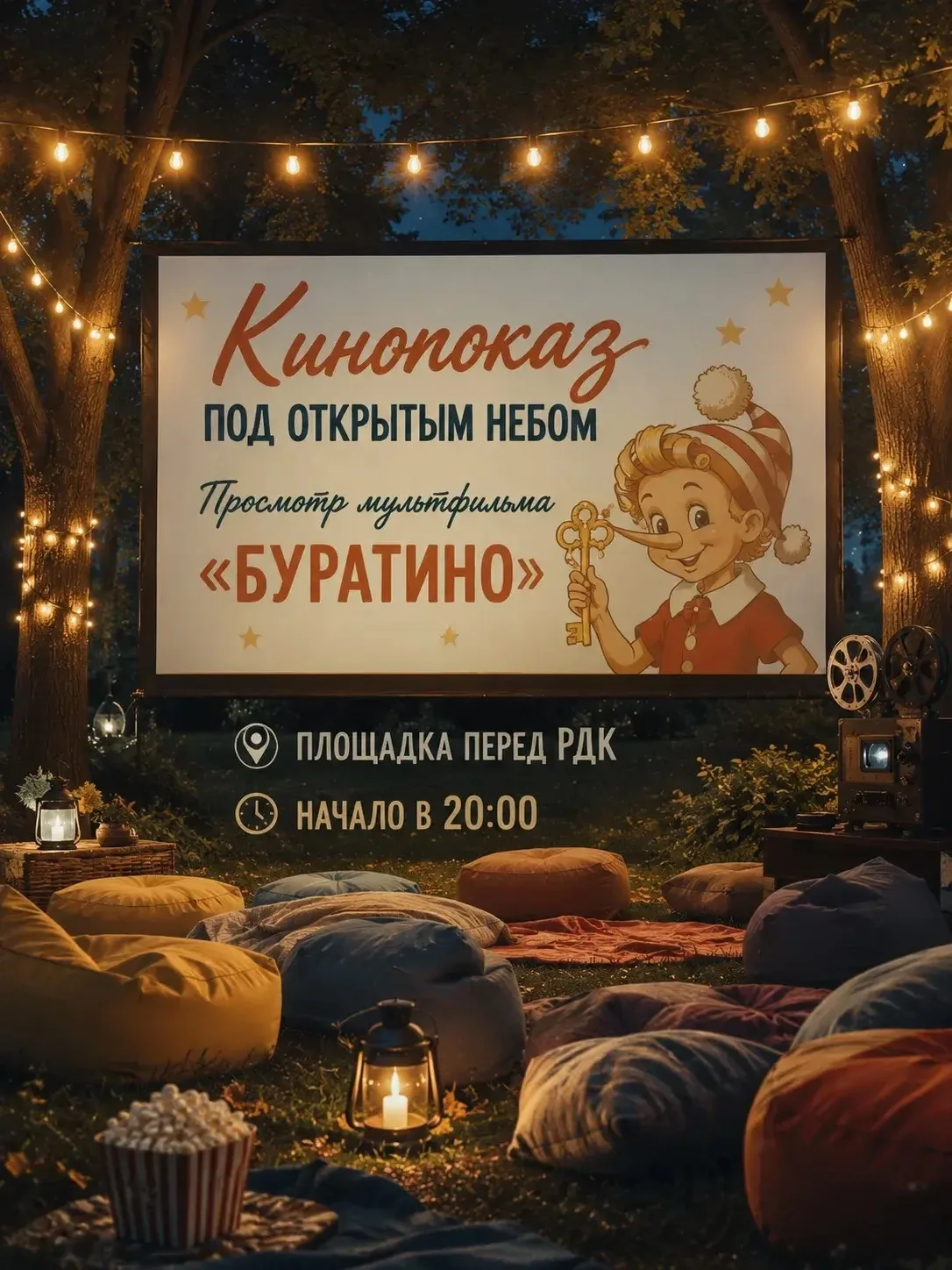 Друзья, приглашаем вас на волшебный вечер под открытым небом!